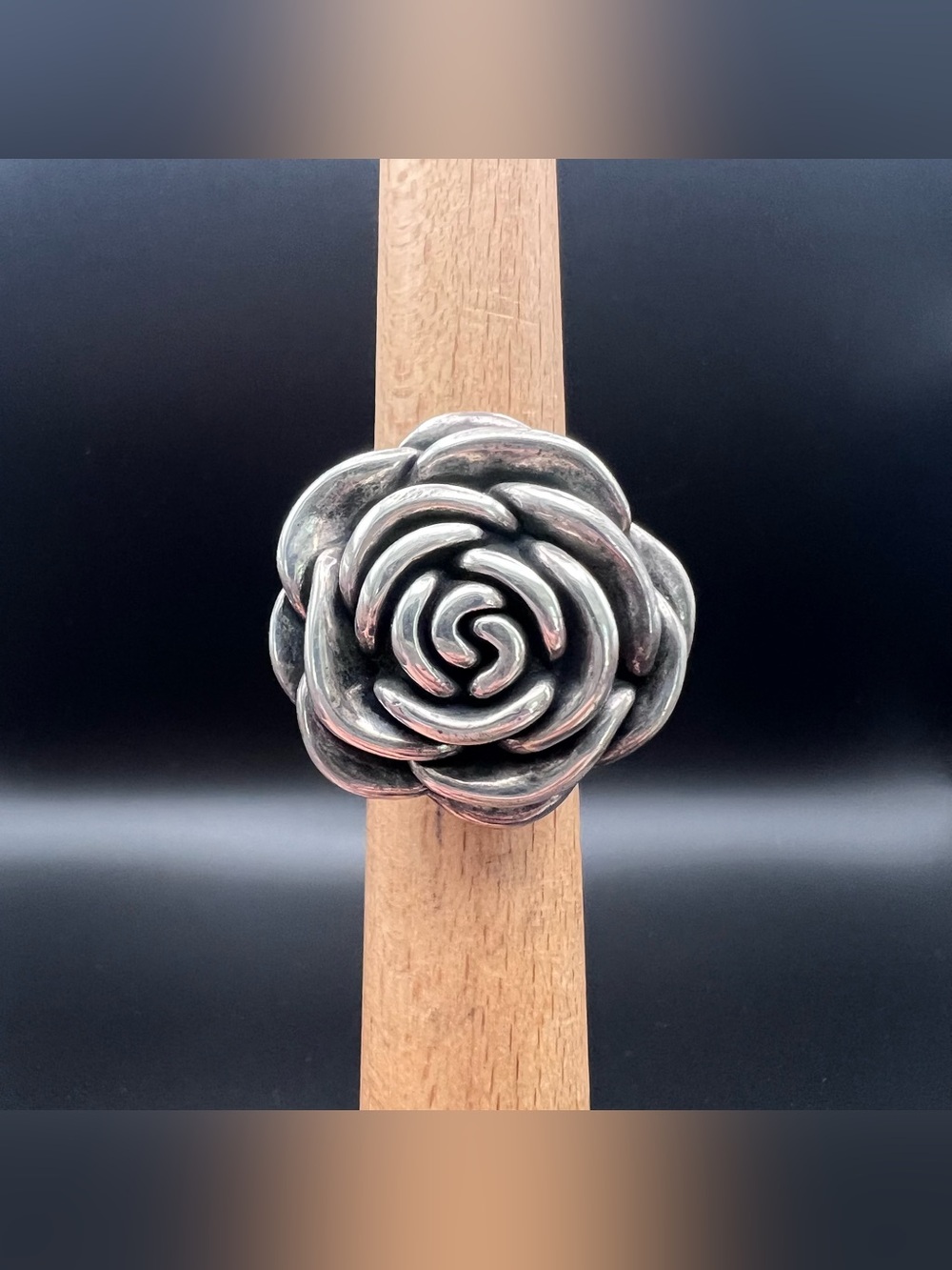 Sterling Silver Electroform Rose Ring